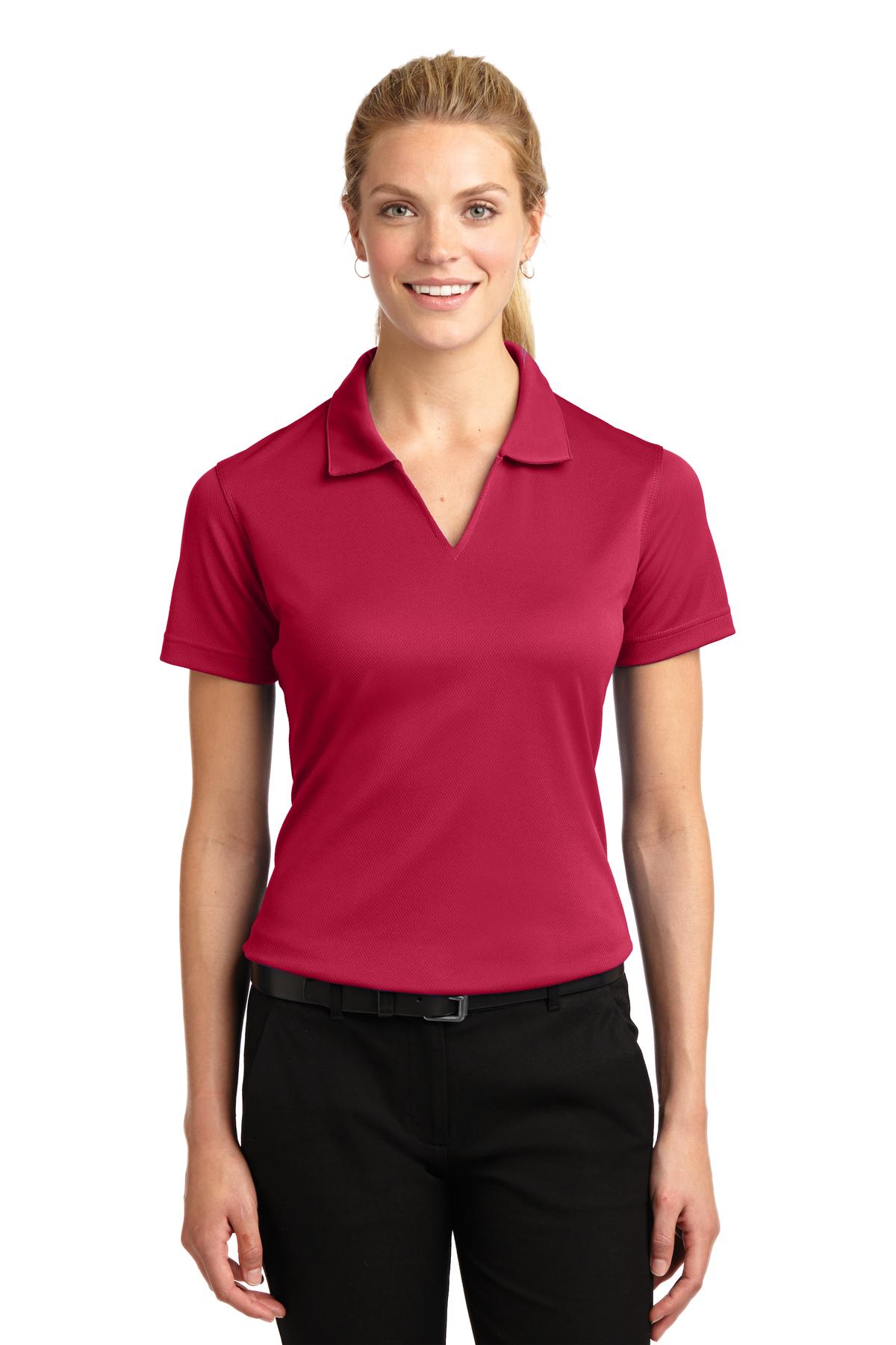 Sport-Tek- Sport-Tek® Women's Dri-Mesh® V-Neck Polo. L469-Medtech- 7