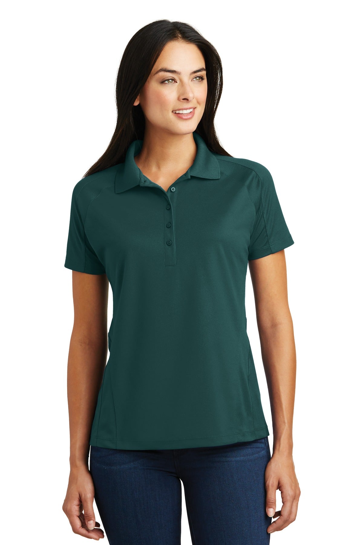 Sport-Tek- Sport-Tek® Women's Dri-Mesh® Pro Polo. L474-Medtech- 3