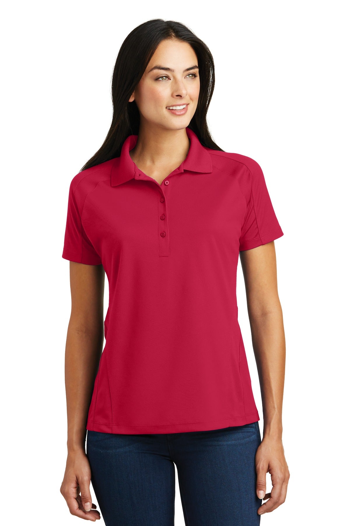 Sport-Tek- Sport-Tek® Women's Dri-Mesh® Pro Polo. L474-Medtech- 4