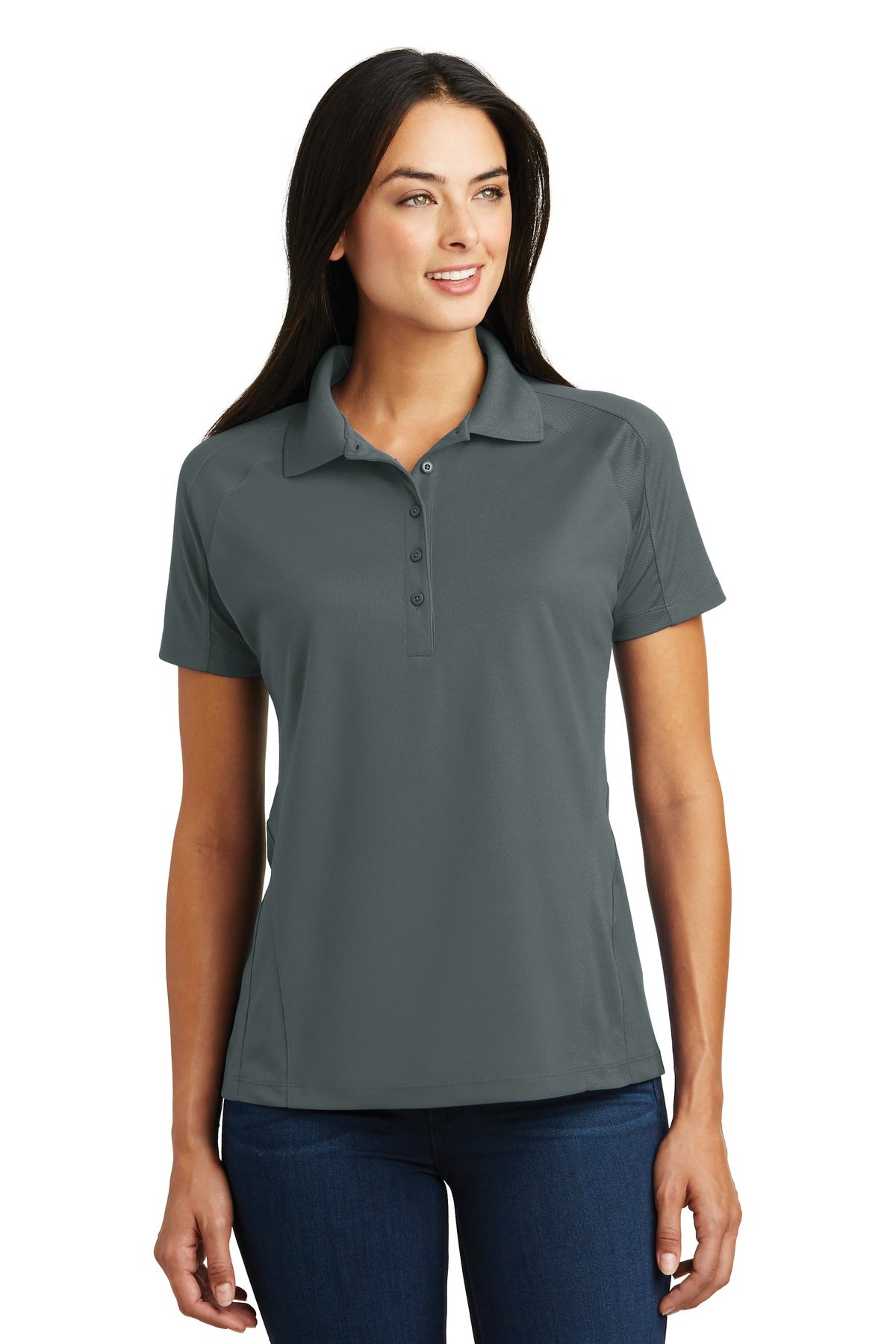 Sport-Tek- Sport-Tek® Women's Dri-Mesh® Pro Polo. L474-Medtech- 9