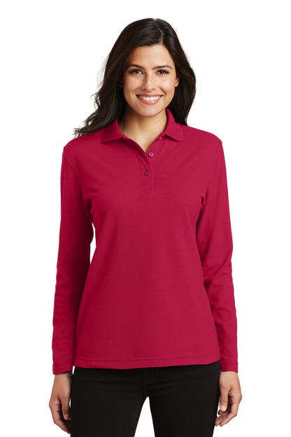 Port Authority- Port Authority® Women's Silk Touch™ Long Sleeve Polo. L500LS-Medtech- 5