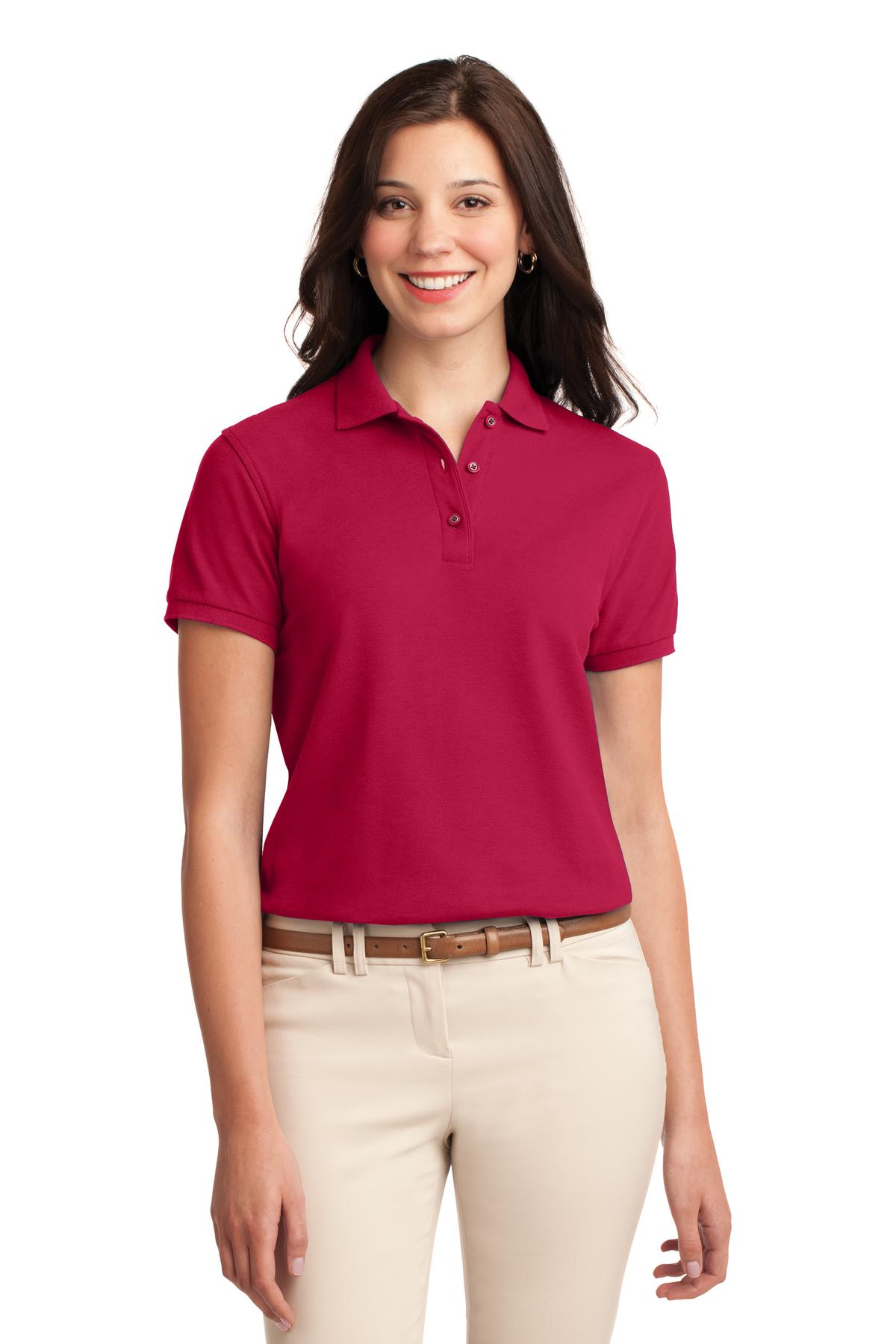 Port Authority- Port Authority® Women's Silk Touch™ Polo. L500 1/2-Medtech- 23