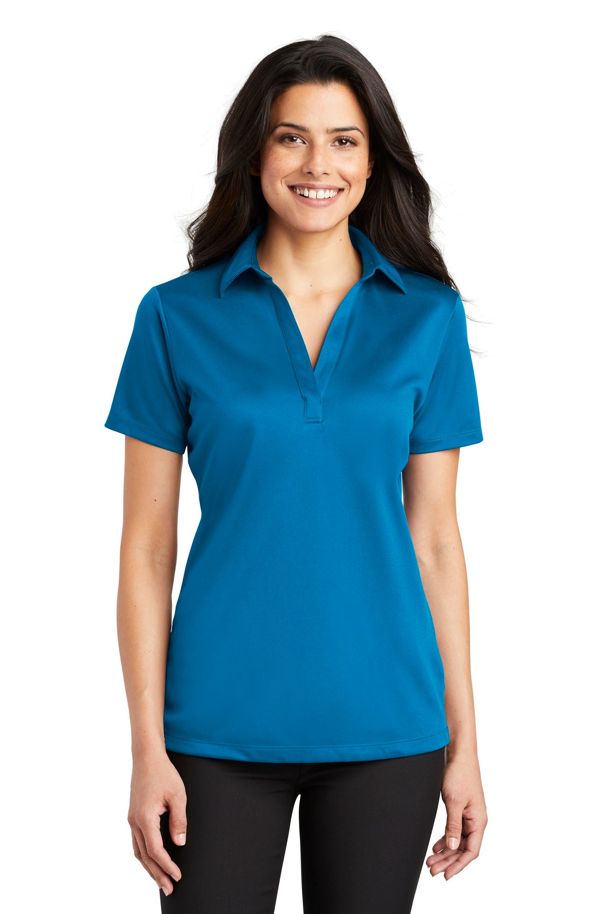 Port Authority- Port Authority® Women's Silk Touch™ Performance Polo. L540-Medtech- 3