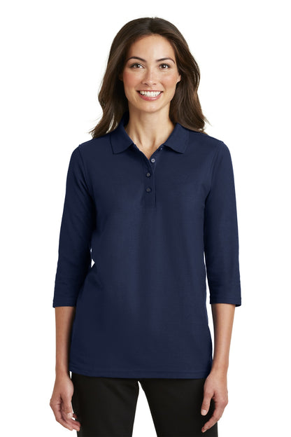 Port Authority- Port Authority® Women's Silk Touch™ 3/4-Sleeve Polo. L562-Medtech- 2