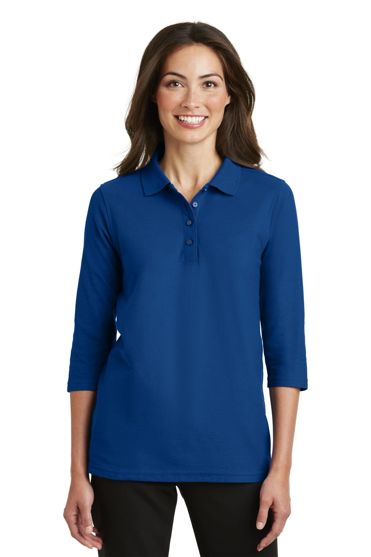 Port Authority- Port Authority® Women's Silk Touch™ 3/4-Sleeve Polo. L562-Medtech- 4