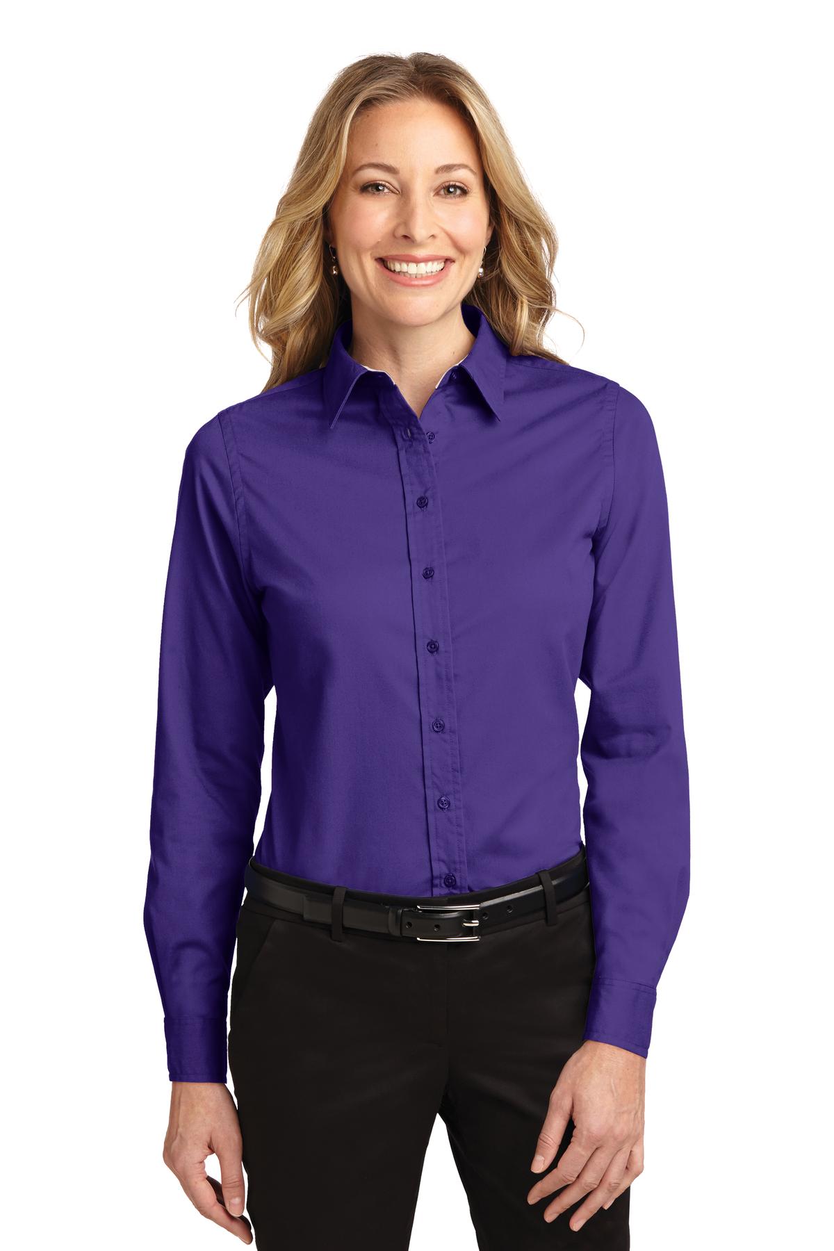 Port Authority- Port Authority® Women's Long Sleeve Easy Care Shirt. L608-Medtech- 13