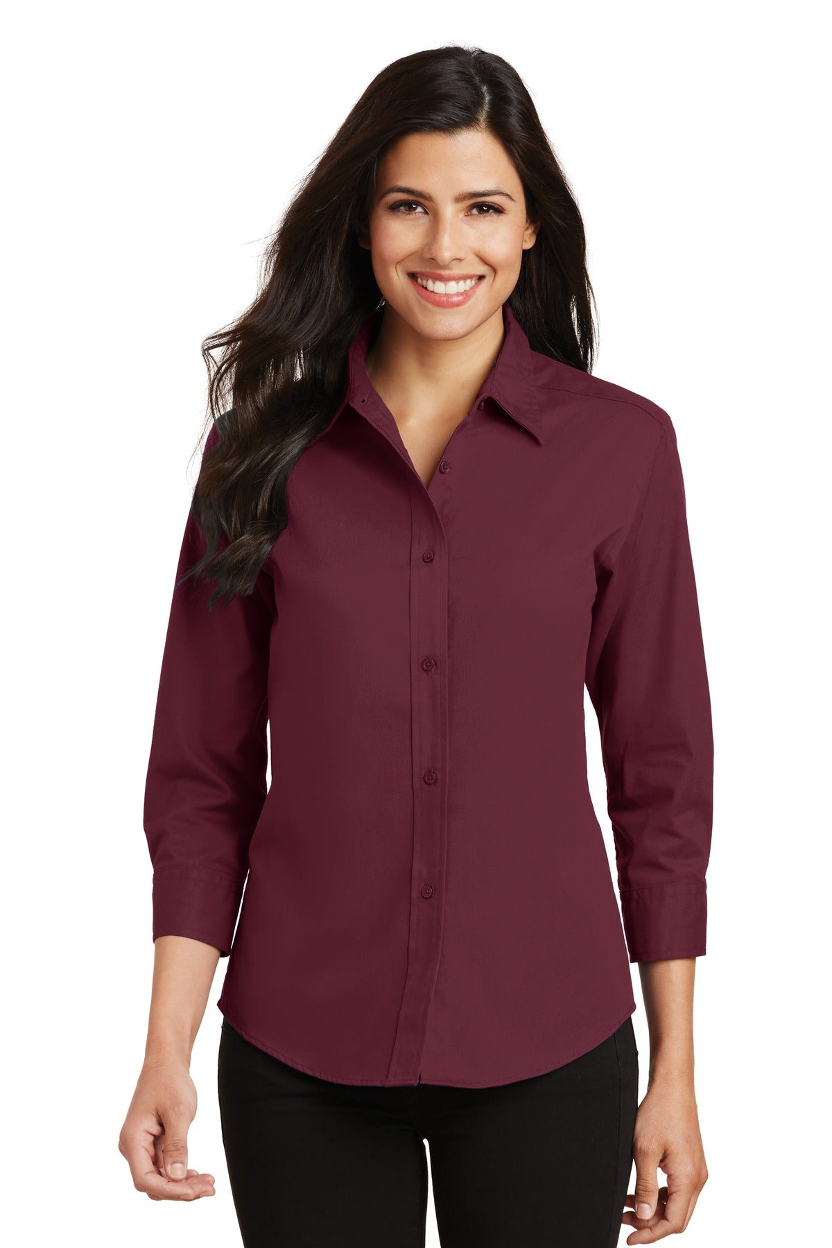 Port Authority- Port Authority® Women's 3/4-Sleeve Easy Care Shirt. L612-Medtech- 2