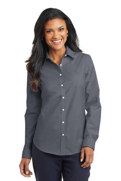 Port Authority- Port Authority® Women's SuperPro™ Oxford Shirt. L658-Medtech- 1