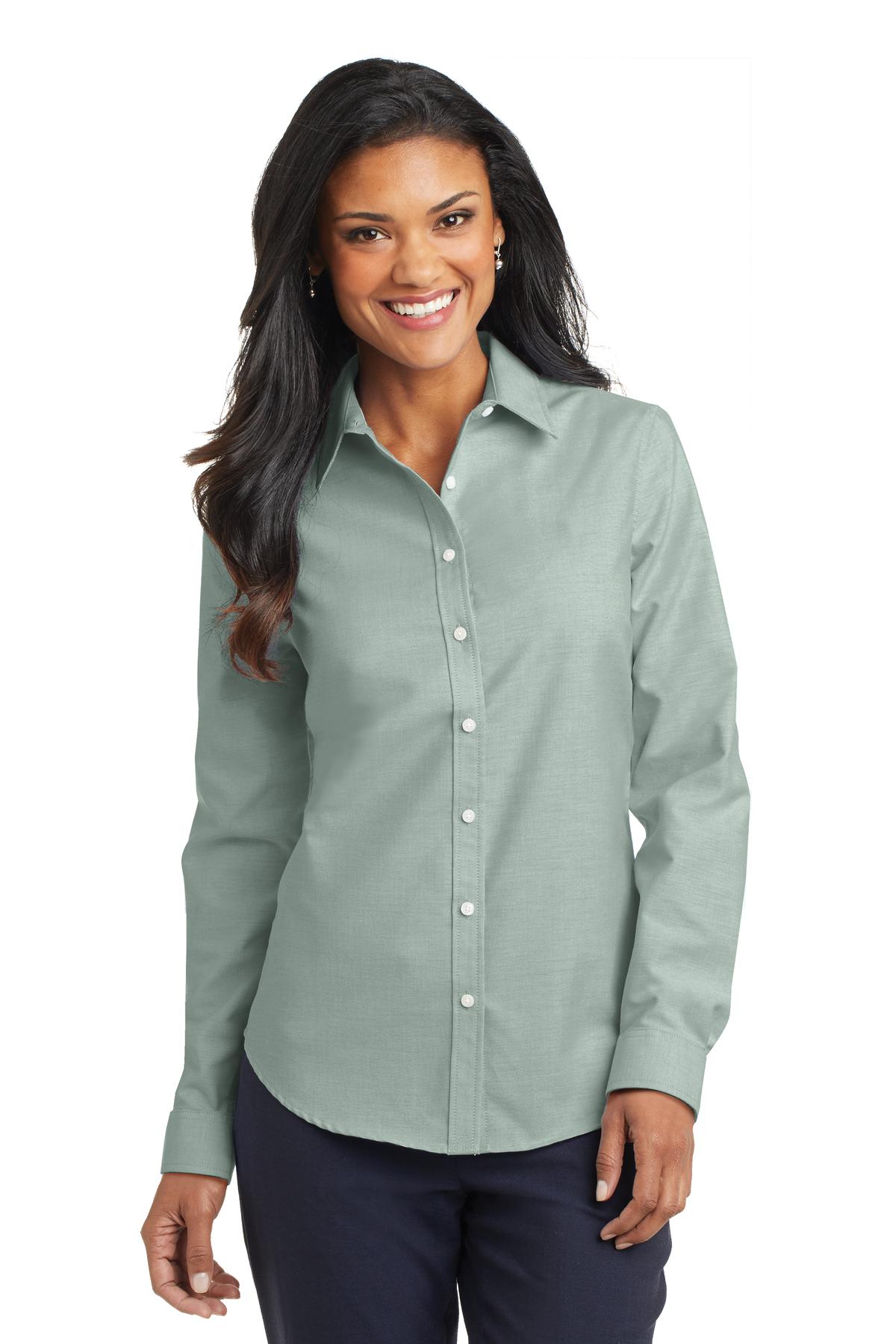 Port Authority- Port Authority® Women's SuperPro™ Oxford Shirt. L658-Medtech- 2