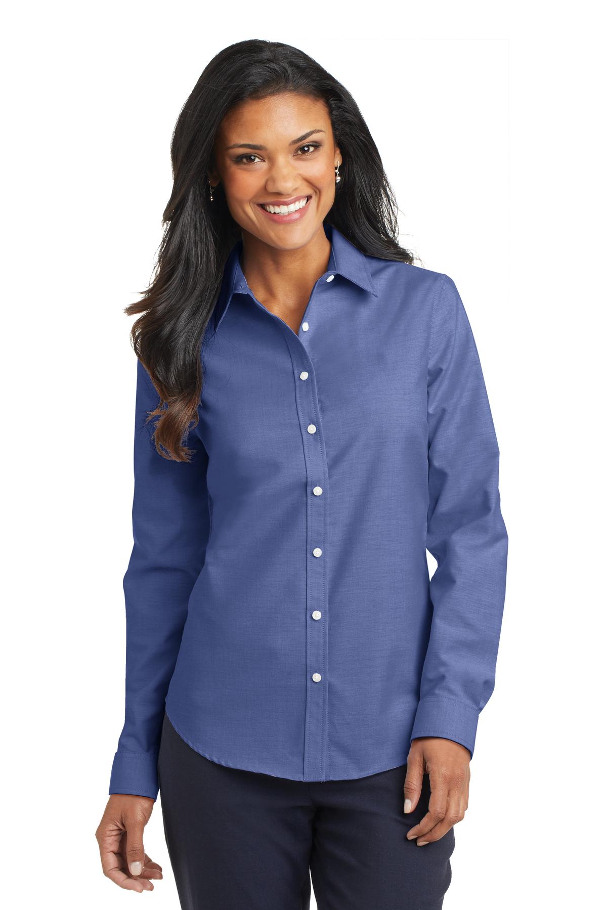 Port Authority- Port Authority® Women's SuperPro™ Oxford Shirt. L658-Medtech- 3