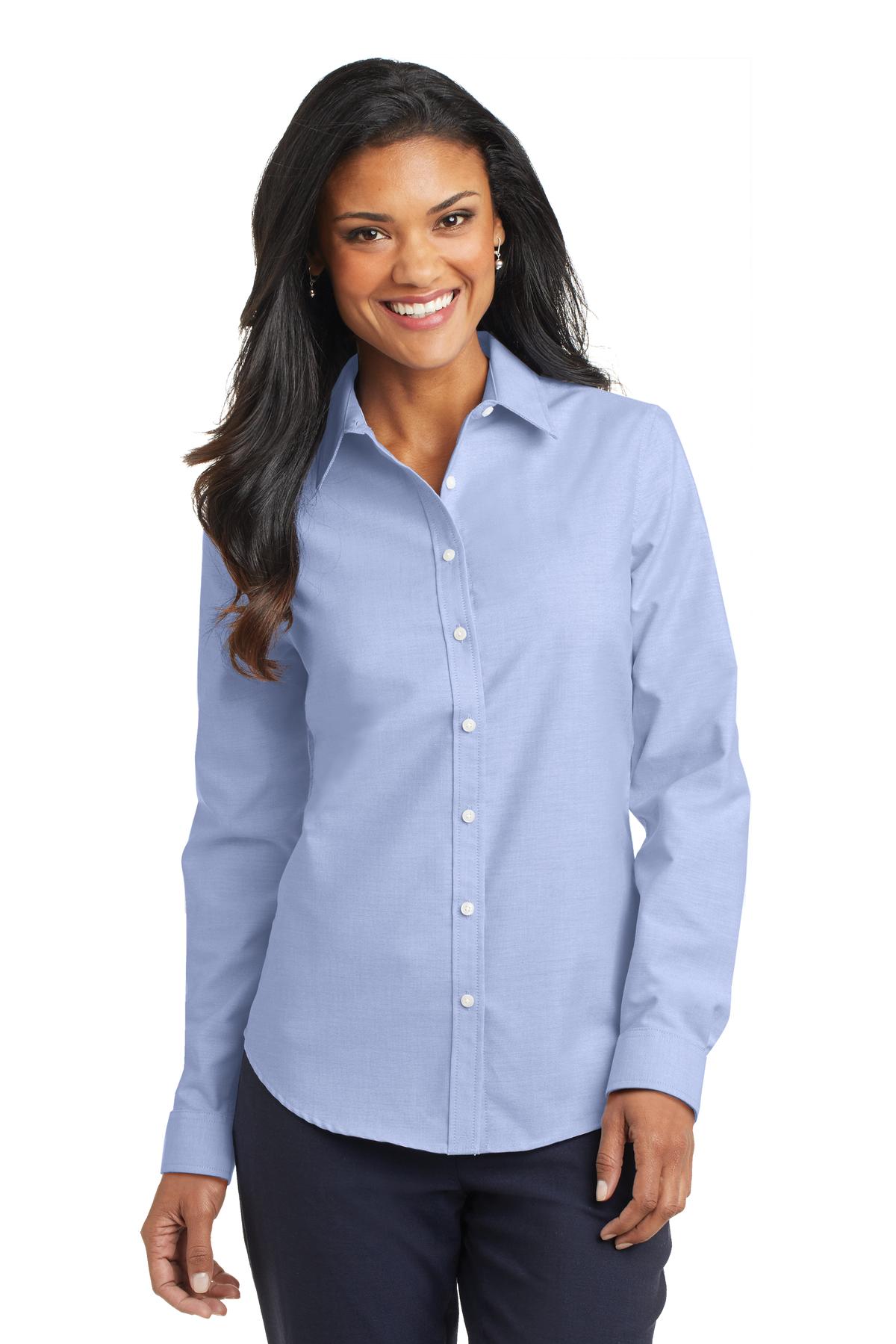 Port Authority- Port Authority® Women's SuperPro™ Oxford Shirt. L658-Medtech- 4