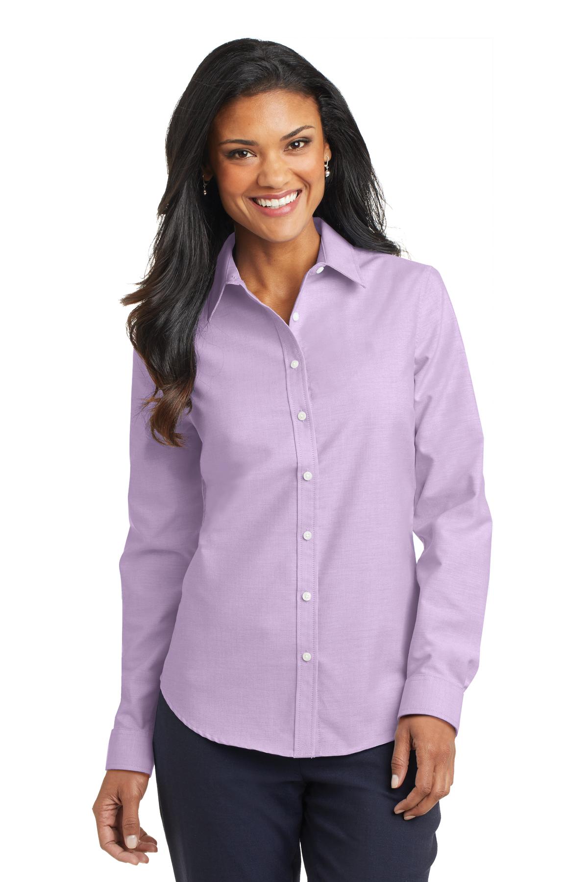 Port Authority- Port Authority® Women's SuperPro™ Oxford Shirt. L658-Medtech- 5