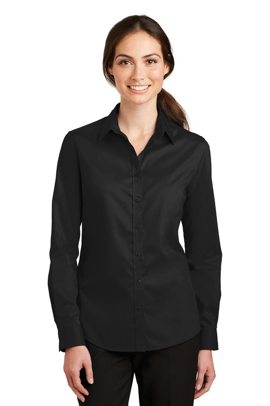 Port Authority- Port Authority® Women's SuperPro™ Twill Shirt. L663-Medtech- 1