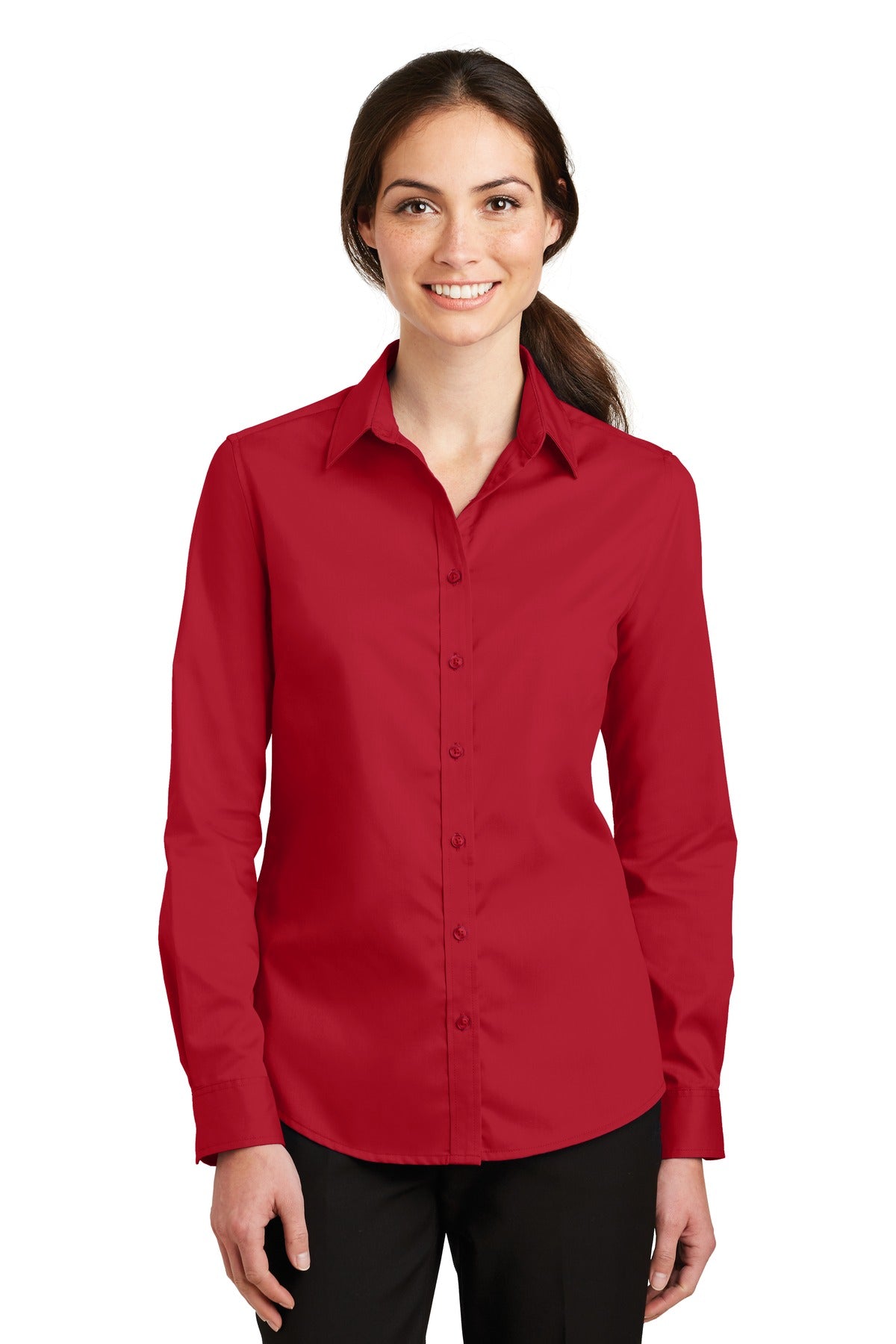 Port Authority- Port Authority® Women's SuperPro™ Twill Shirt. L663-Medtech- 3