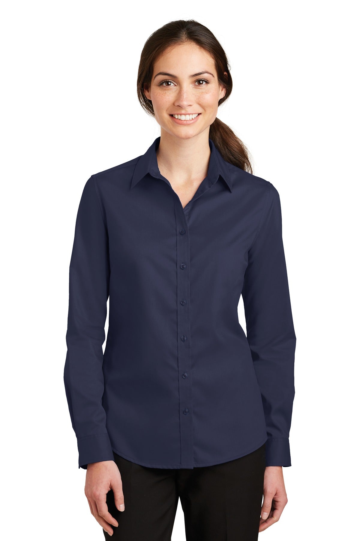 Port Authority- Port Authority® Women's SuperPro™ Twill Shirt. L663-Medtech- 6