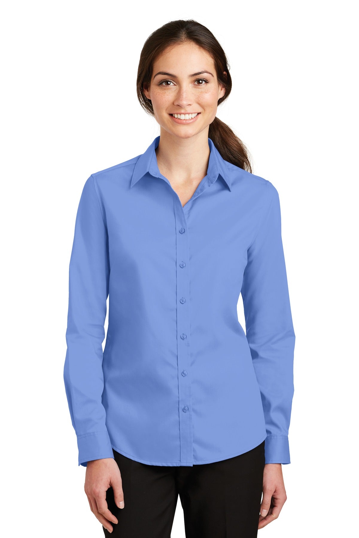 Port Authority- Port Authority® Women's SuperPro™ Twill Shirt. L663-Medtech- 7