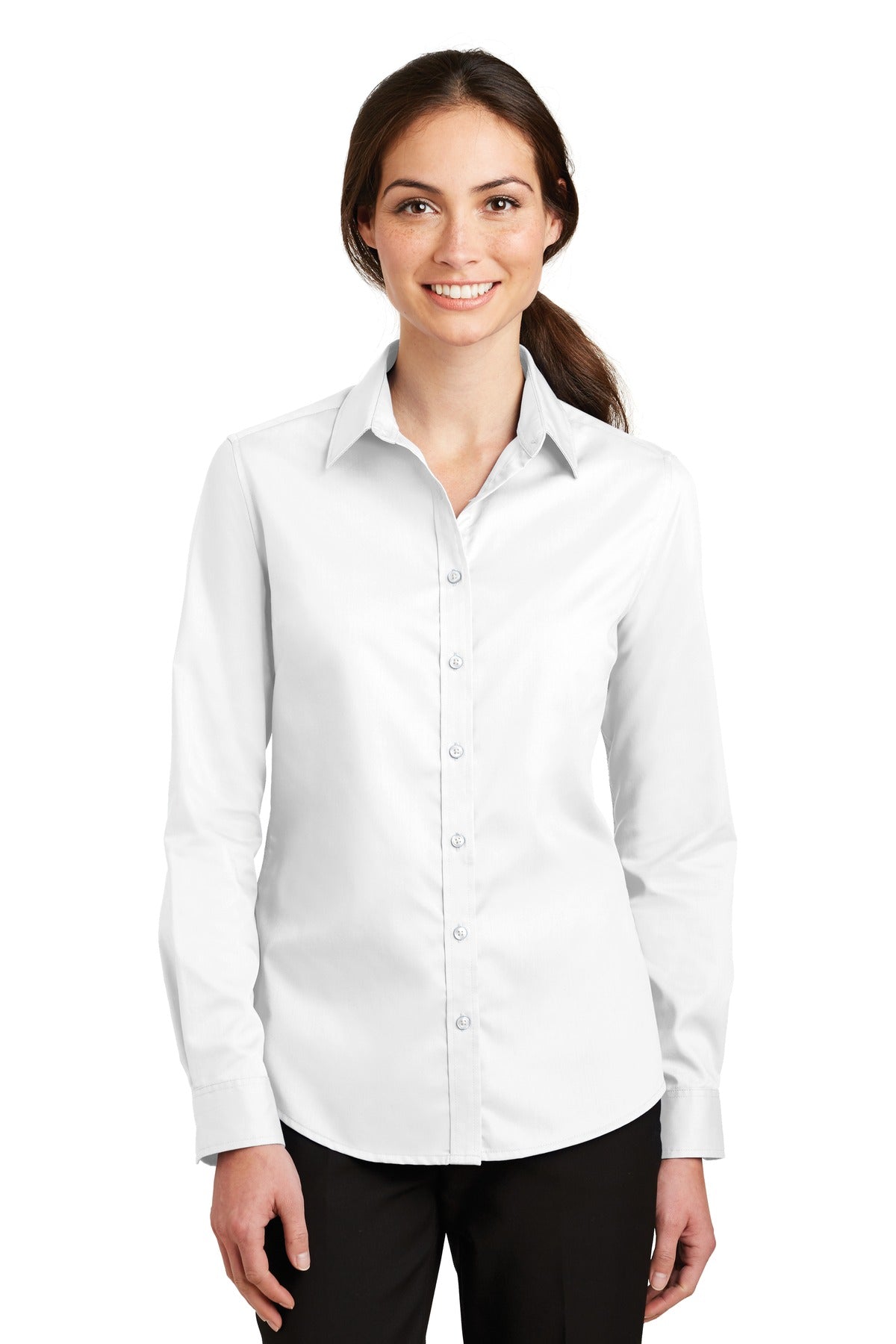 Port Authority- Port Authority® Women's SuperPro™ Twill Shirt. L663-Medtech- 8