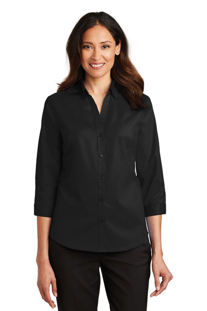 Port Authority- Port Authority® Women's 3/4-Sleeve SuperPro™ Twill Shirt. L665-Medtech- 1