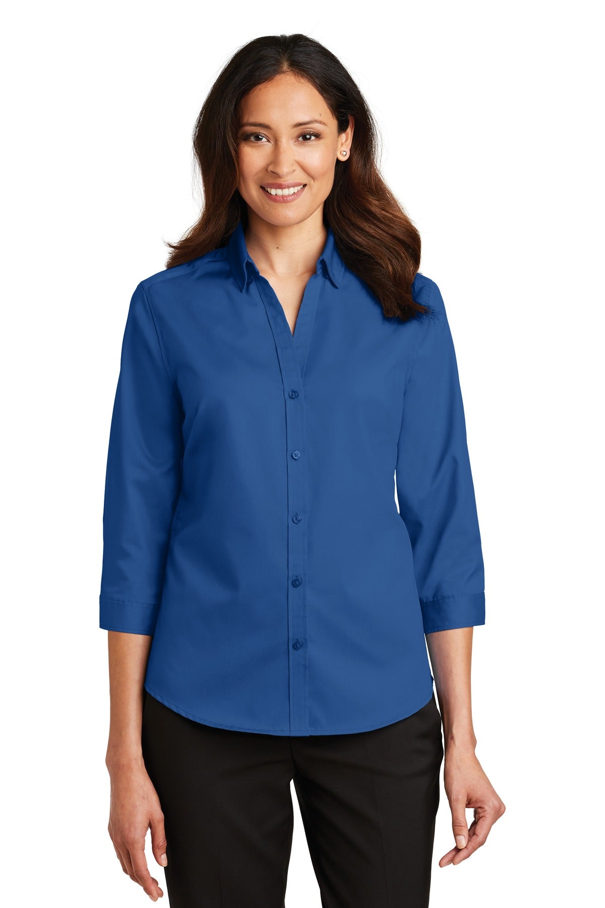 Port Authority- Port Authority® Women's 3/4-Sleeve SuperPro™ Twill Shirt. L665-Medtech- 5