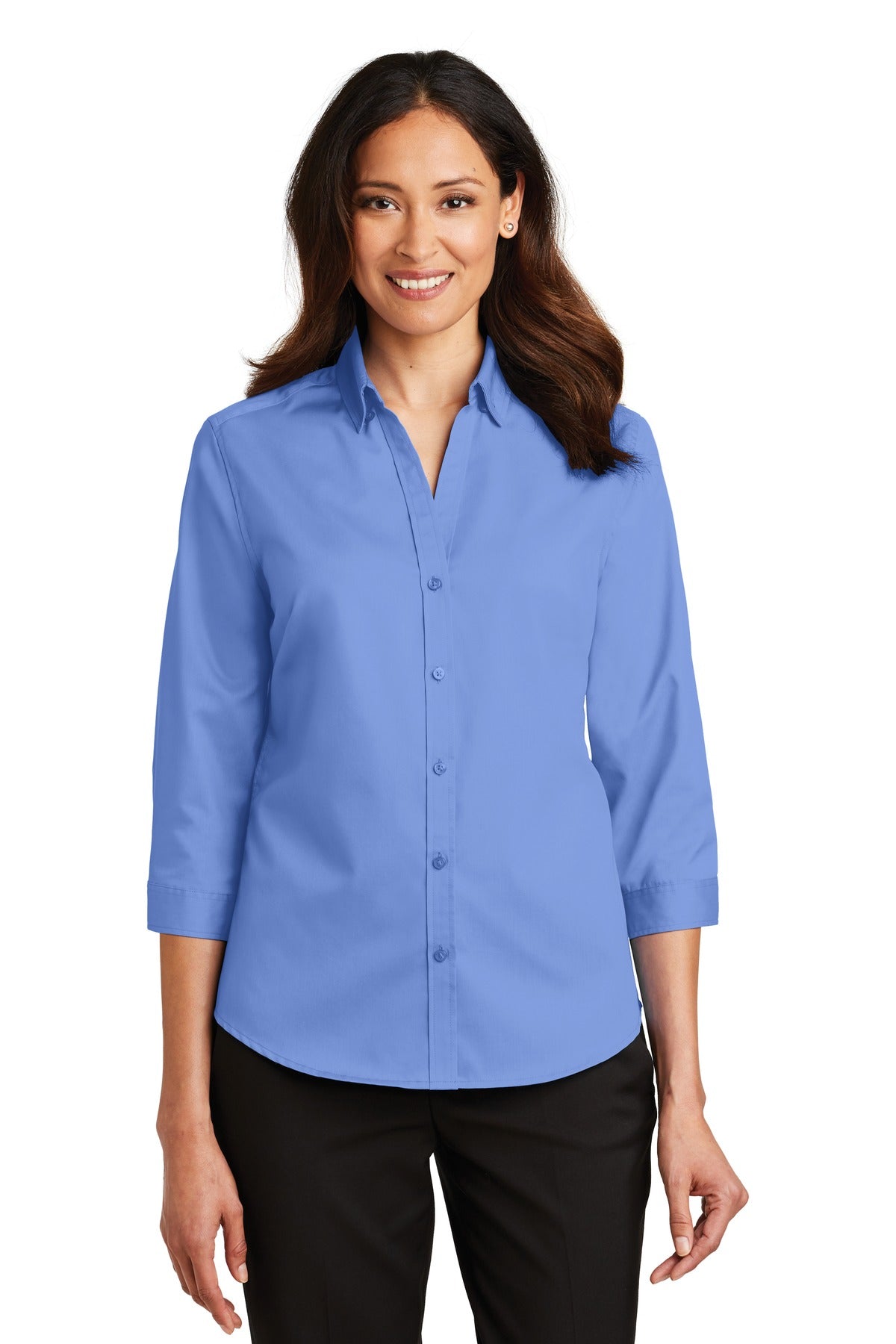 Port Authority- Port Authority® Women's 3/4-Sleeve SuperPro™ Twill Shirt. L665-Medtech- 7