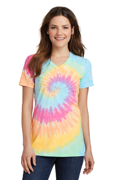 Port & Company- Port & Company® Women's Tie-Dye V-Neck Tee. LPC147V-Medtech- 2