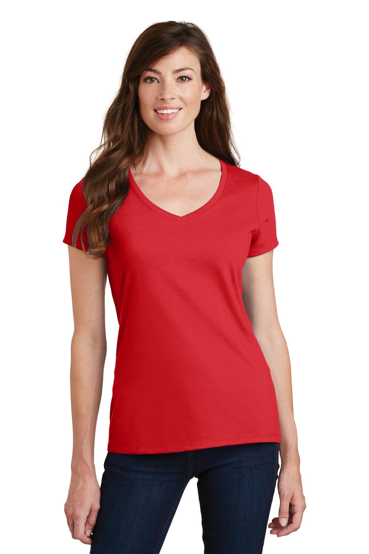 Port & Company- Port & Company® Women's Fan Favorite V-Neck Tee. LPC450V-Medtech- 4