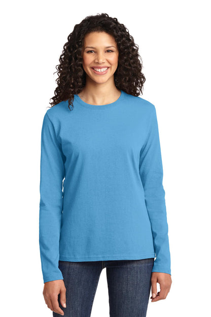 Port & Company- Port & Company® Women's Long Sleeve Core Cotton Tee. LPC54LS-Medtech- 1