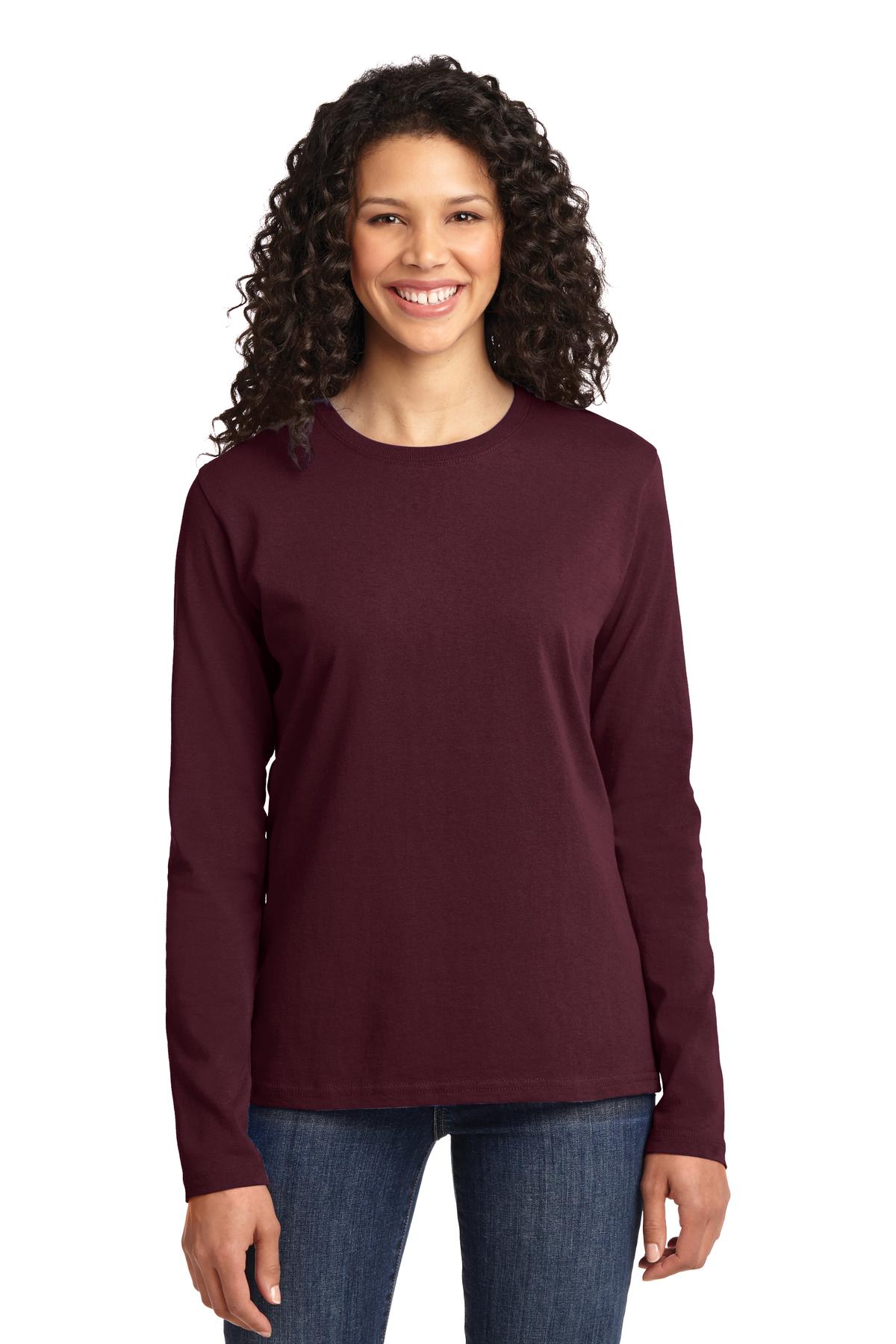 Port & Company- Port & Company® Women's Long Sleeve Core Cotton Tee. LPC54LS-Medtech- 3