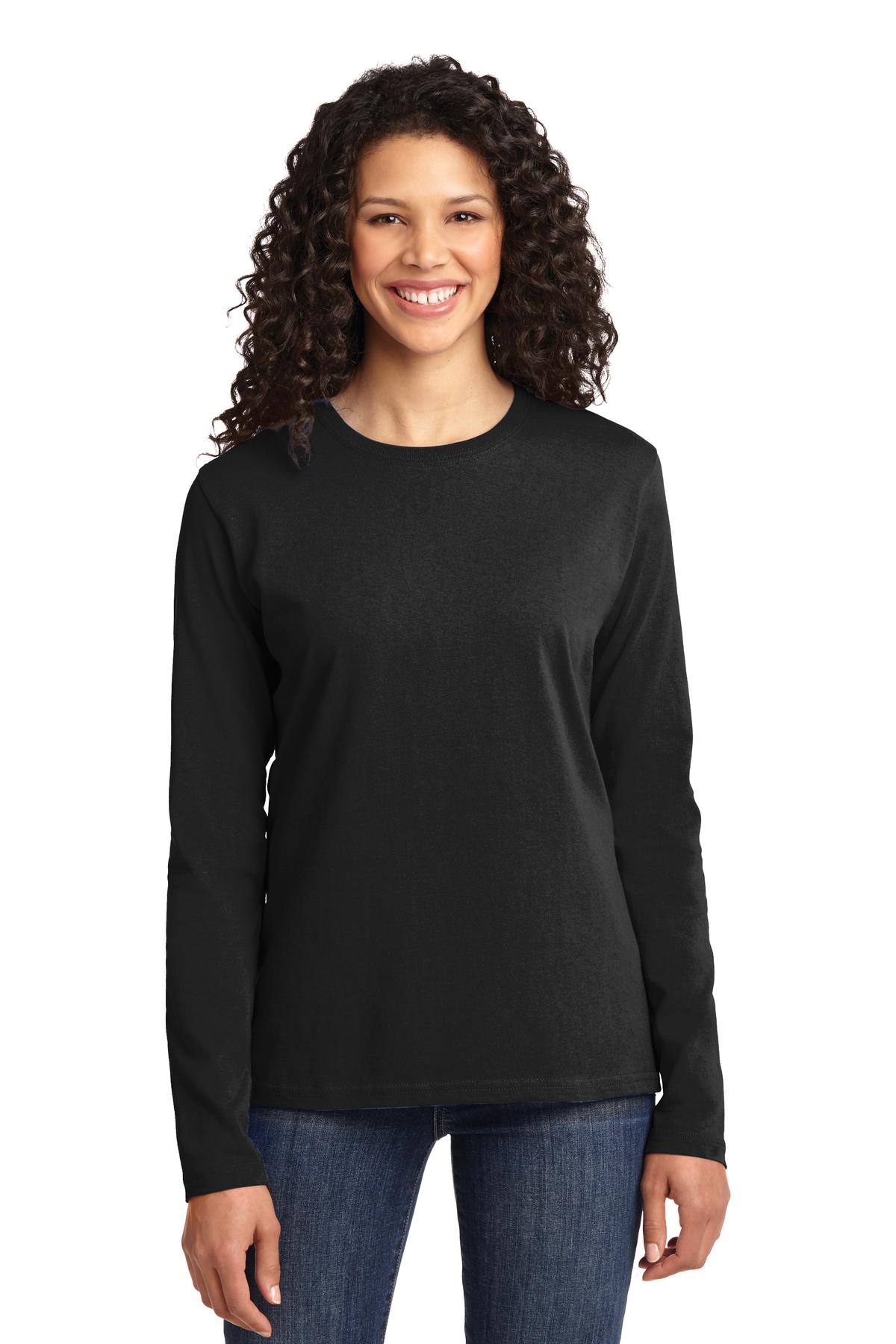 Port & Company- Port & Company® Women's Long Sleeve Core Cotton Tee. LPC54LS-Medtech- 7