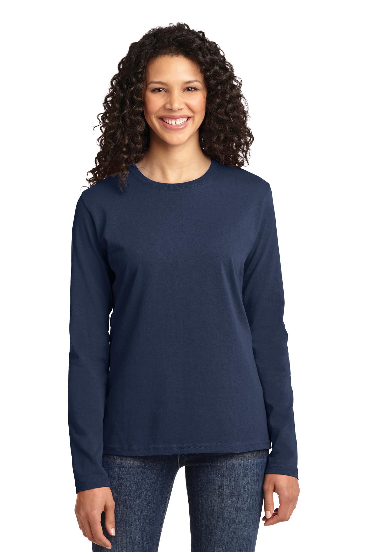 Port & Company- Port & Company® Women's Long Sleeve Core Cotton Tee. LPC54LS-Medtech- 9