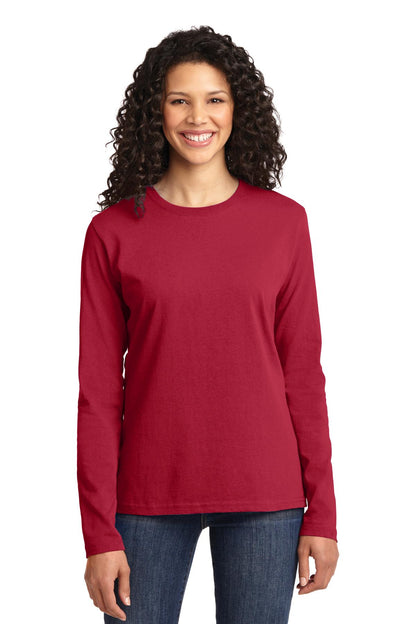 Port & Company- Port & Company® Women's Long Sleeve Core Cotton Tee. LPC54LS-Medtech- 11