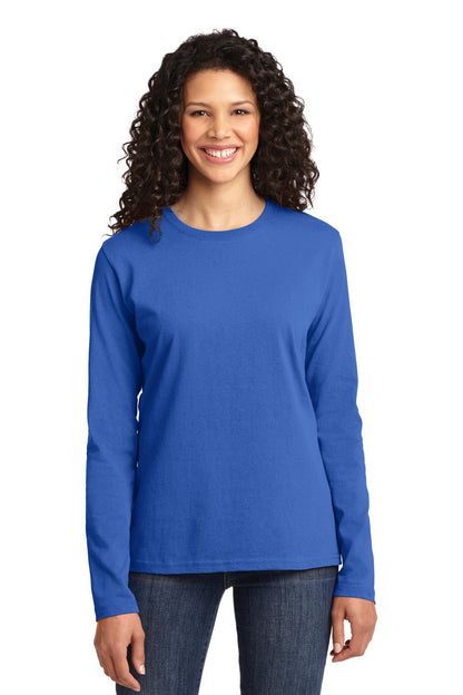 Port & Company- Port & Company® Women's Long Sleeve Core Cotton Tee. LPC54LS-Medtech- 12