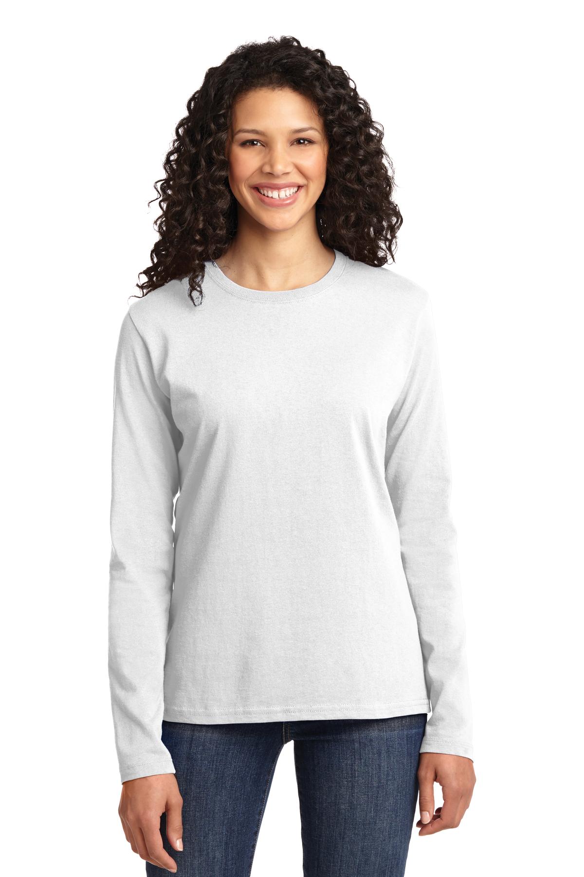 Port & Company- Port & Company® Women's Long Sleeve Core Cotton Tee. LPC54LS-Medtech- 14