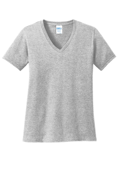 Port & Company- Port & Company® Women's Core Cotton V-Neck Tee. LPC54V-Medtech- 2