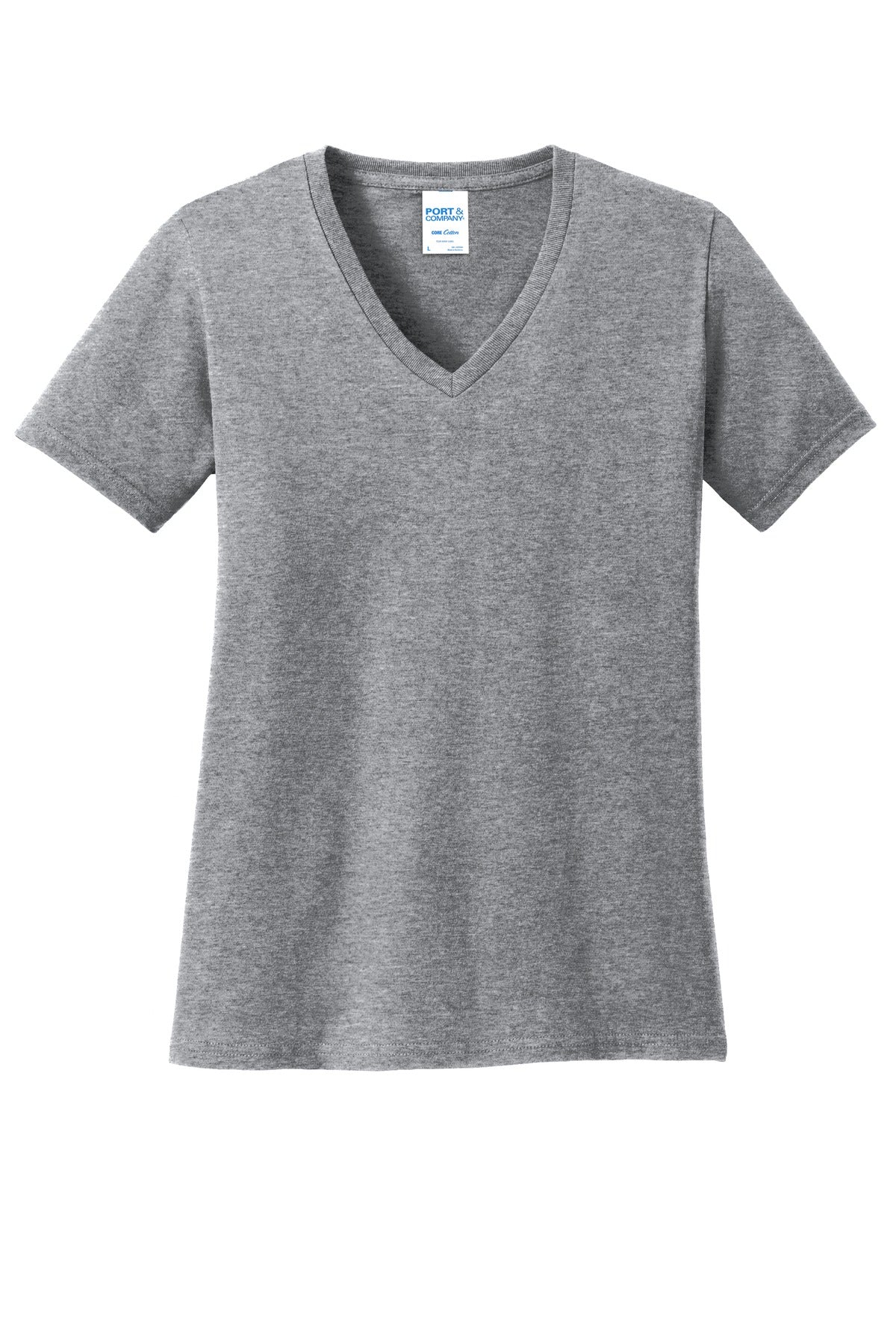 Port & Company- Port & Company® Women's Core Cotton V-Neck Tee. LPC54V-Medtech- 3