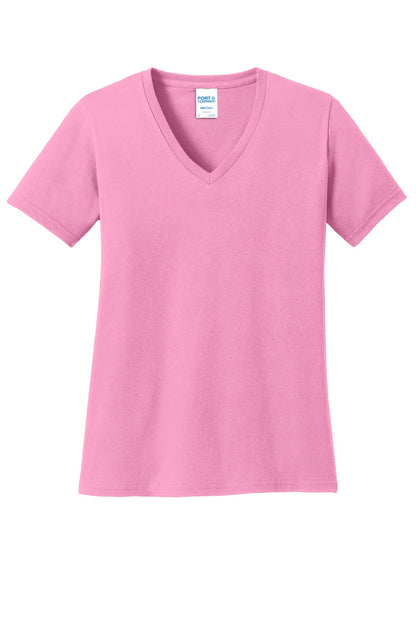 Port & Company- Port & Company® Women's Core Cotton V-Neck Tee. LPC54V-Medtech- 4