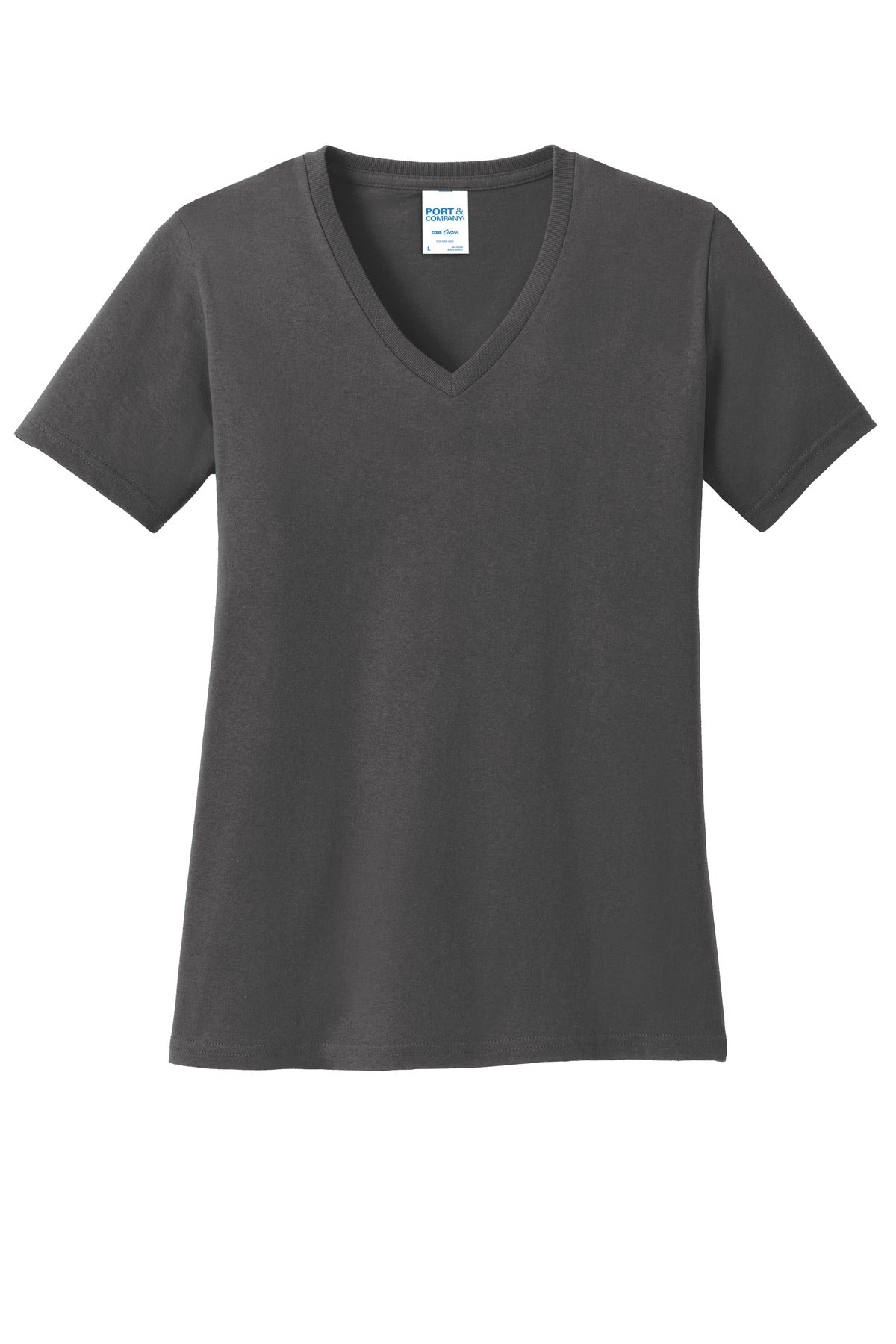 Port & Company- Port & Company® Women's Core Cotton V-Neck Tee. LPC54V-Medtech- 5