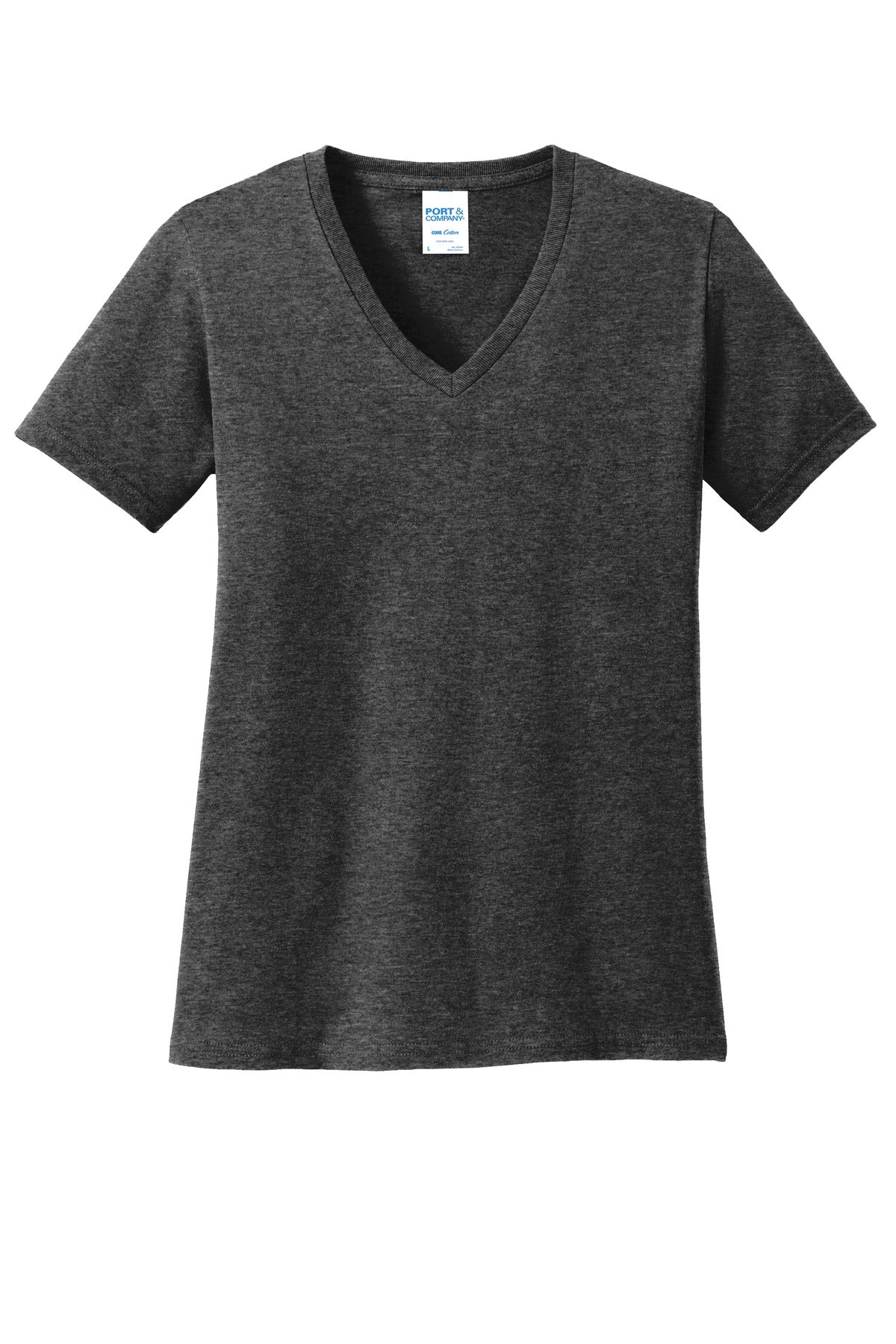 Port & Company- Port & Company® Women's Core Cotton V-Neck Tee. LPC54V-Medtech- 7