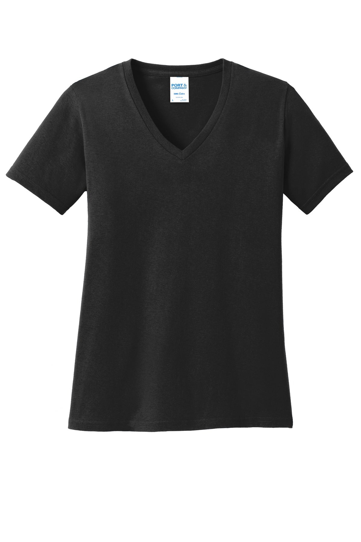 Port & Company- Port & Company® Women's Core Cotton V-Neck Tee. LPC54V-Medtech- 8