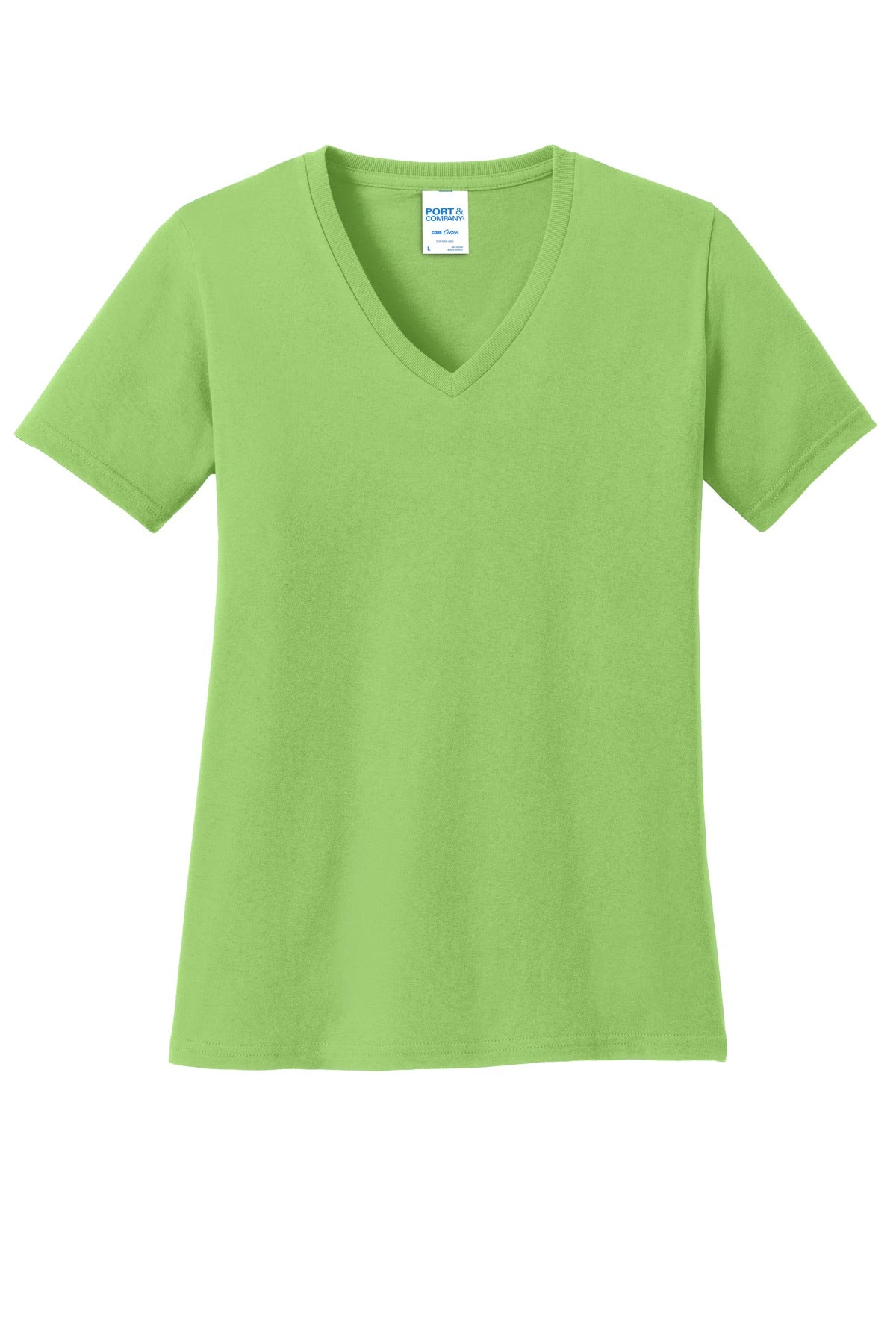 Port & Company- Port & Company® Women's Core Cotton V-Neck Tee. LPC54V-Medtech- 10