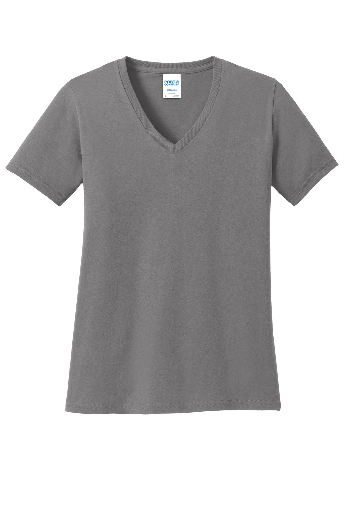 Port & Company- Port & Company® Women's Core Cotton V-Neck Tee. LPC54V-Medtech- 11