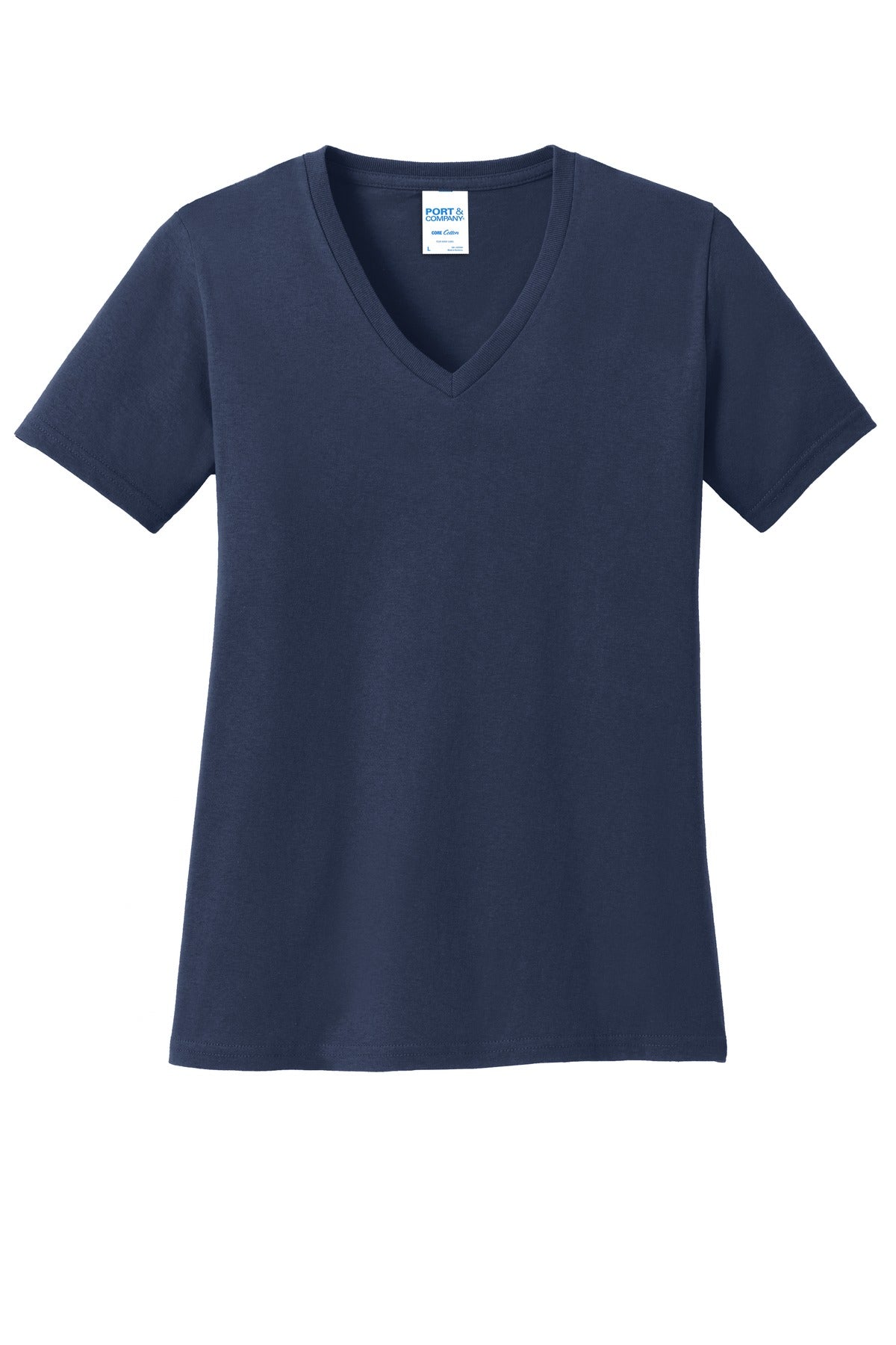 Port & Company- Port & Company® Women's Core Cotton V-Neck Tee. LPC54V-Medtech- 12