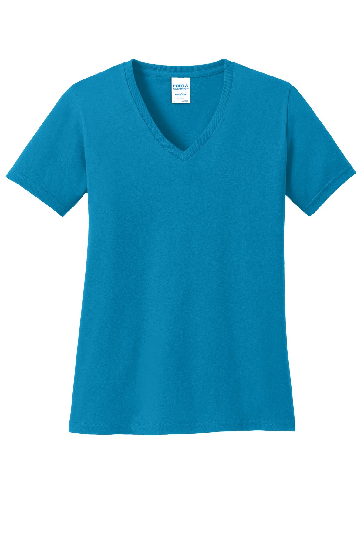 Port & Company- Port & Company® Women's Core Cotton V-Neck Tee. LPC54V-Medtech- 13