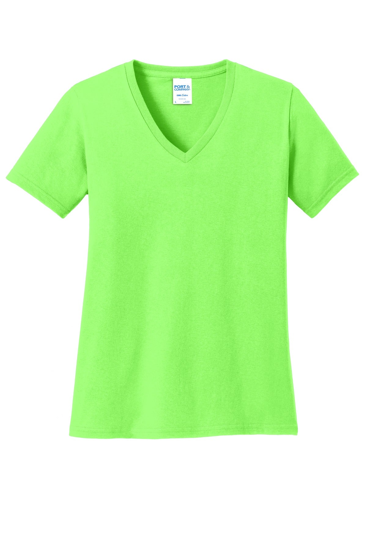 Port & Company- Port & Company® Women's Core Cotton V-Neck Tee. LPC54V-Medtech- 14