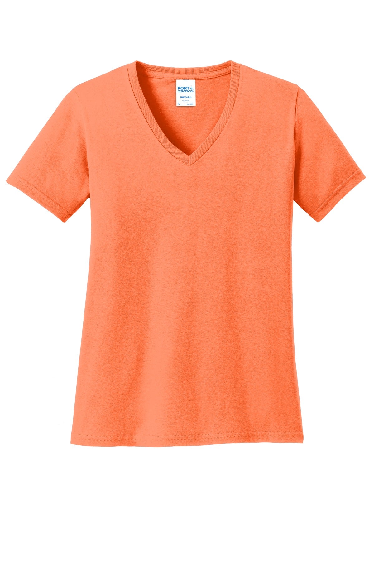 Port & Company- Port & Company® Women's Core Cotton V-Neck Tee. LPC54V-Medtech- 15