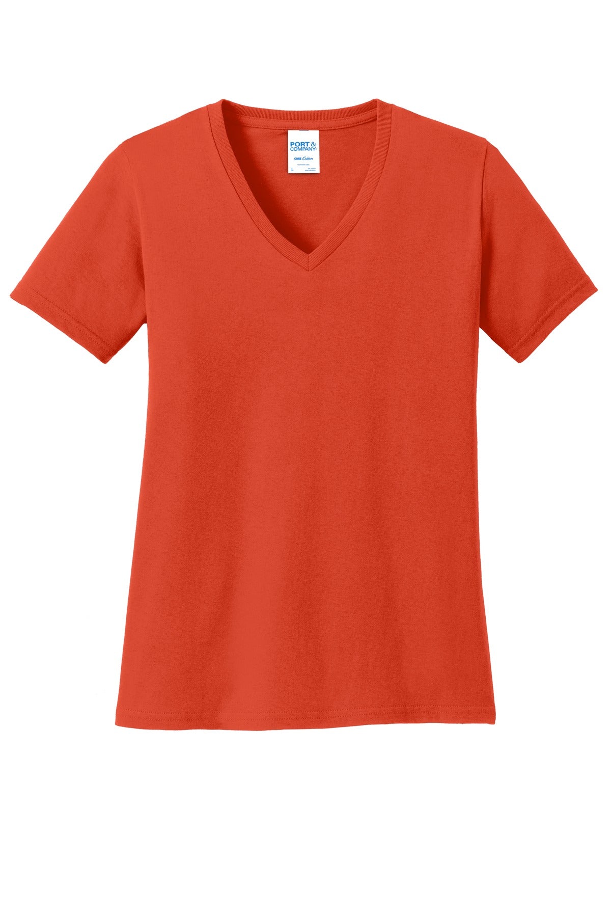 Port & Company- Port & Company® Women's Core Cotton V-Neck Tee. LPC54V-Medtech- 17