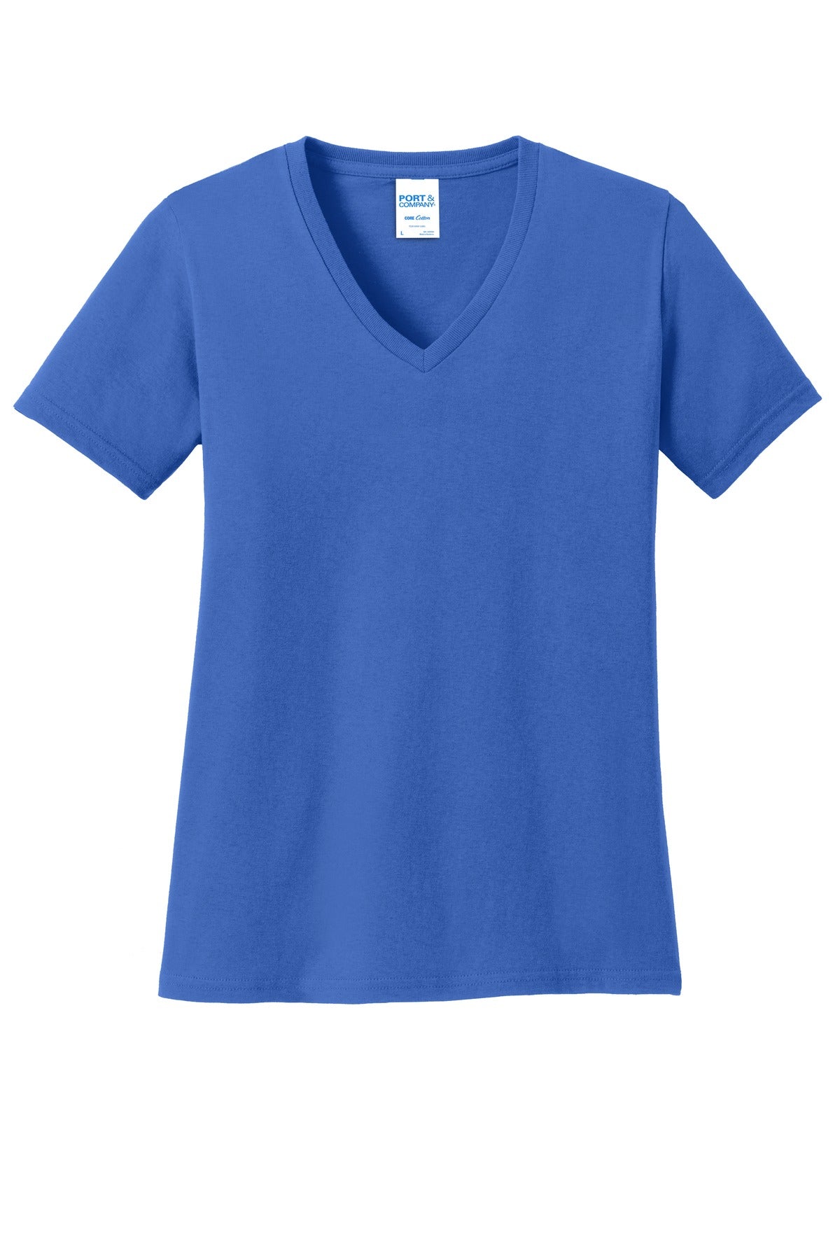 Port & Company- Port & Company® Women's Core Cotton V-Neck Tee. LPC54V-Medtech- 21