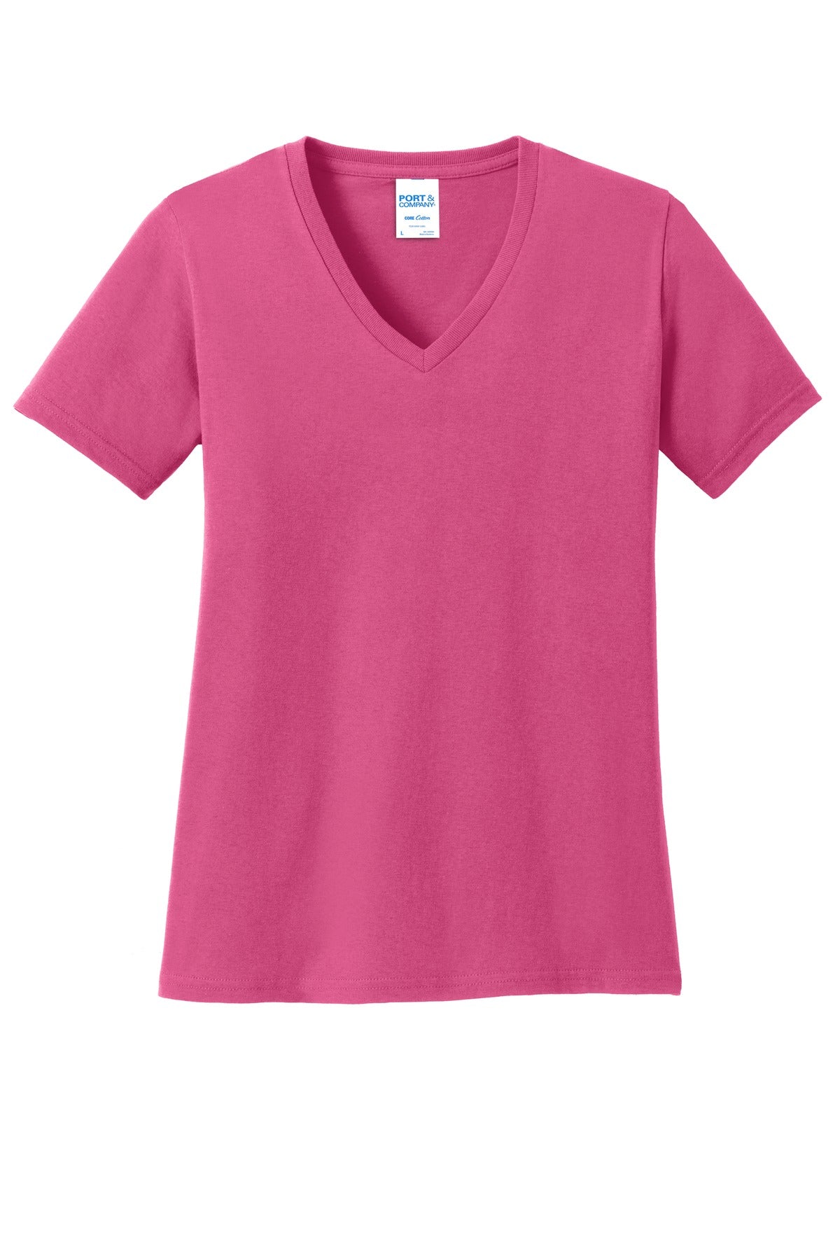 Port & Company- Port & Company® Women's Core Cotton V-Neck Tee. LPC54V-Medtech- 22