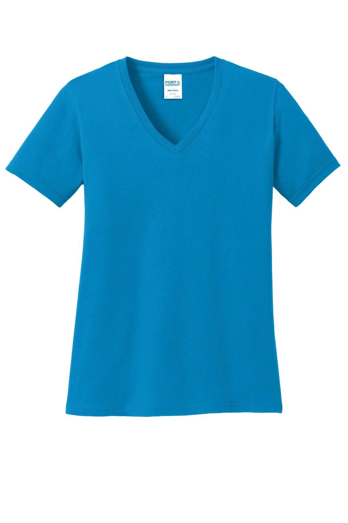 Port & Company- Port & Company® Women's Core Cotton V-Neck Tee. LPC54V-Medtech- 23