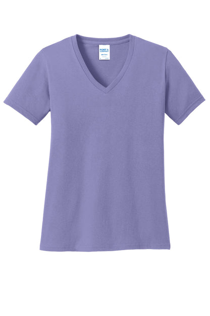 Port & Company- Port & Company® Women's Core Cotton V-Neck Tee. LPC54V-Medtech- 25